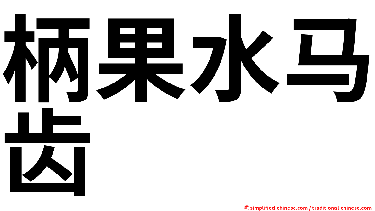 柄果水马齿
