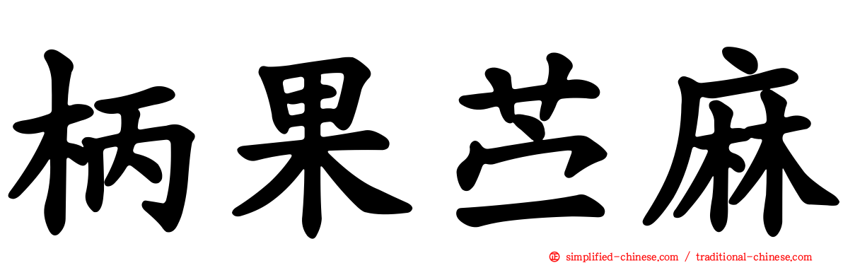 柄果苎麻