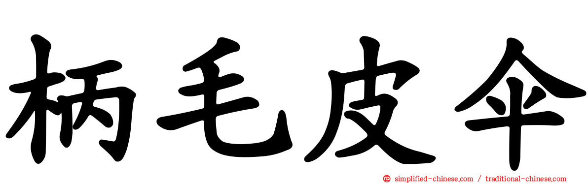柄毛皮伞