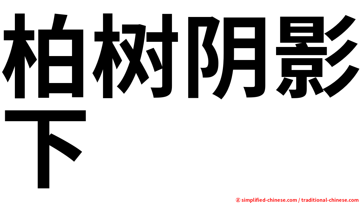 柏树阴影下