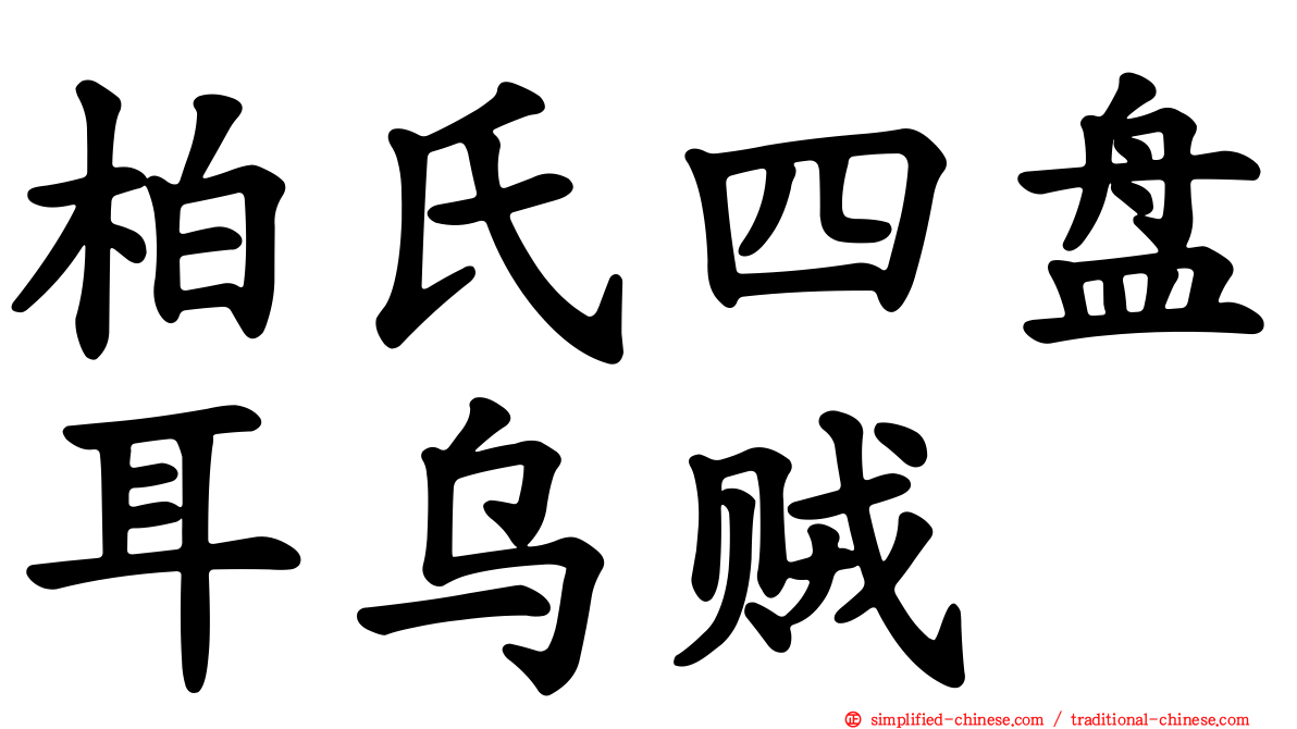 柏氏四盘耳乌贼