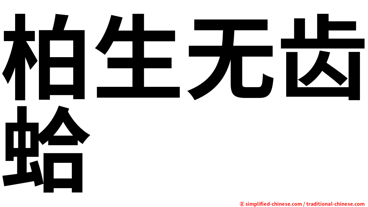 柏生无齿蛤