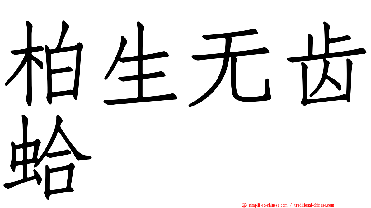 柏生无齿蛤