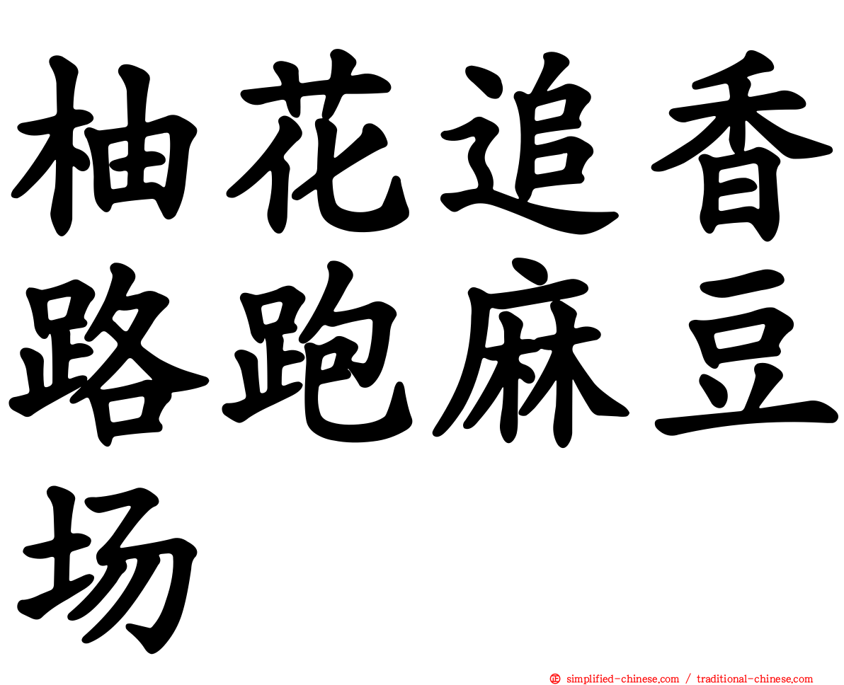 柚花追香路跑麻豆场