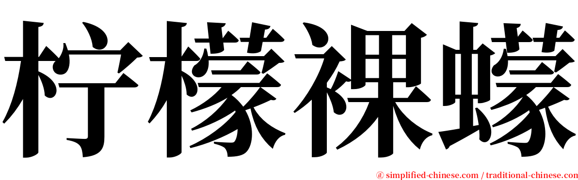 柠檬裸蠓 serif font