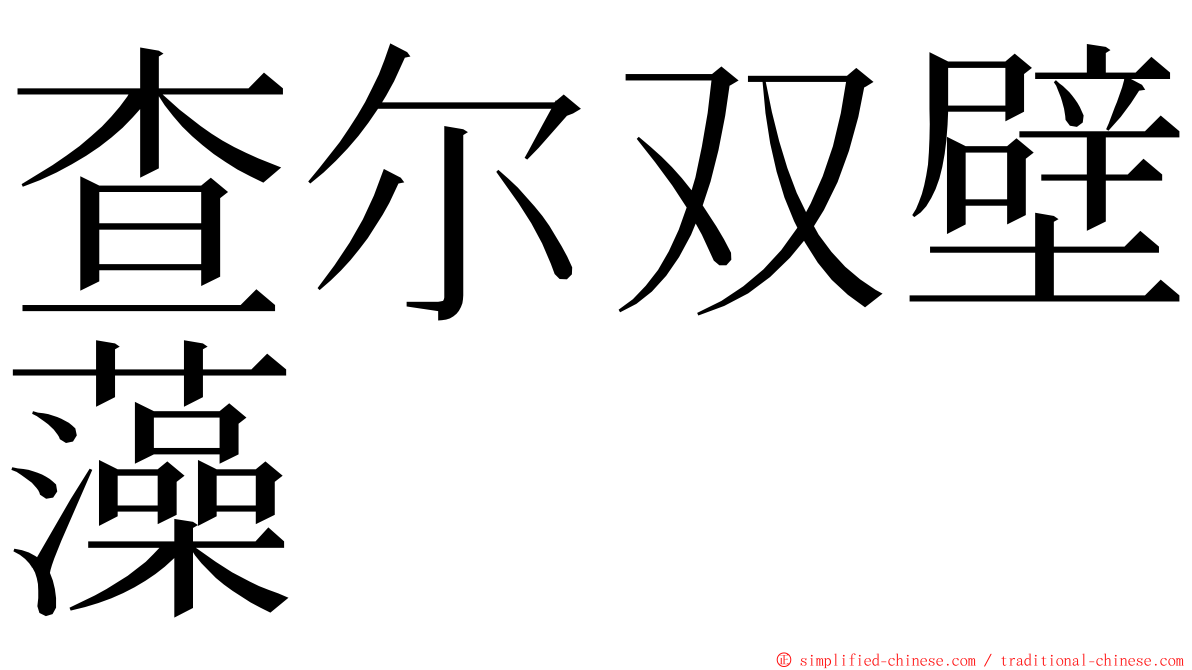 查尔双壁藻 ming font