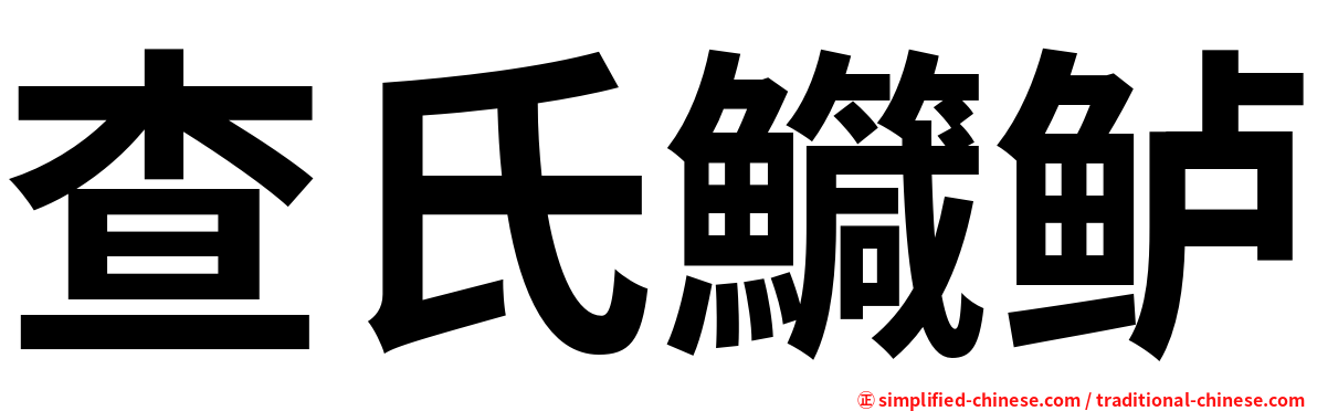查氏鱵鲈