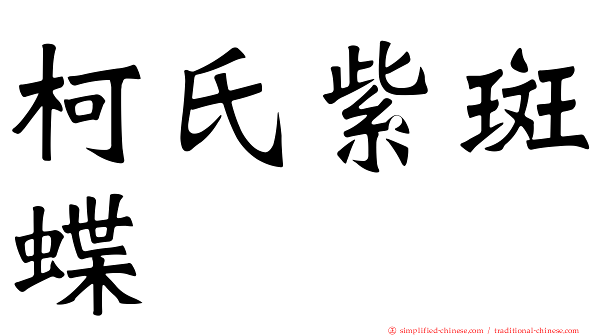 柯氏紫斑蝶
