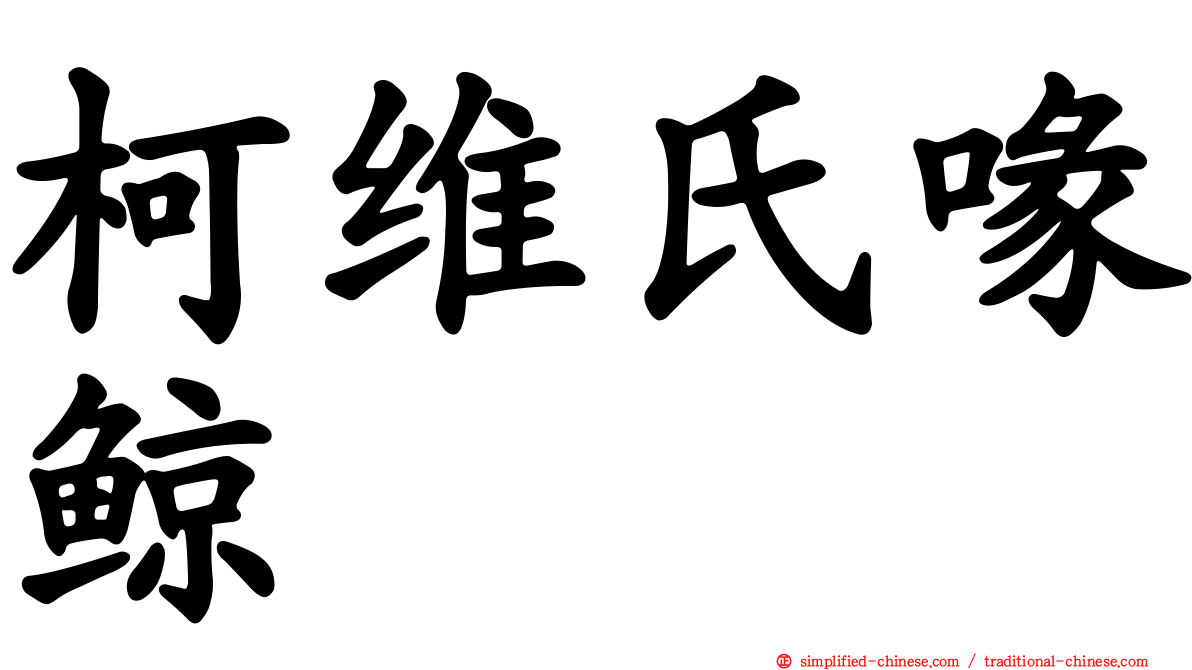 柯维氏喙鲸