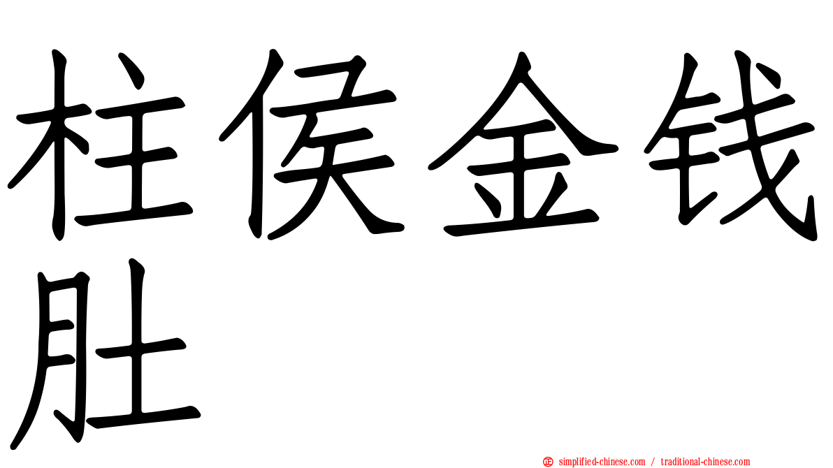 柱侯金钱肚