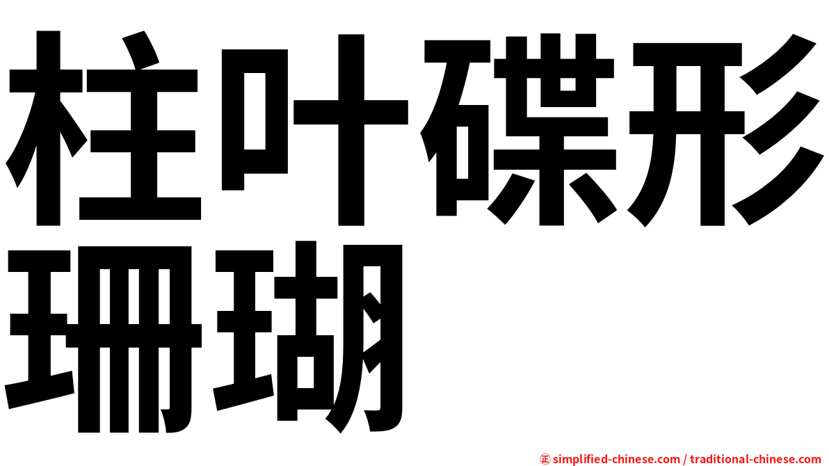 柱叶碟形珊瑚