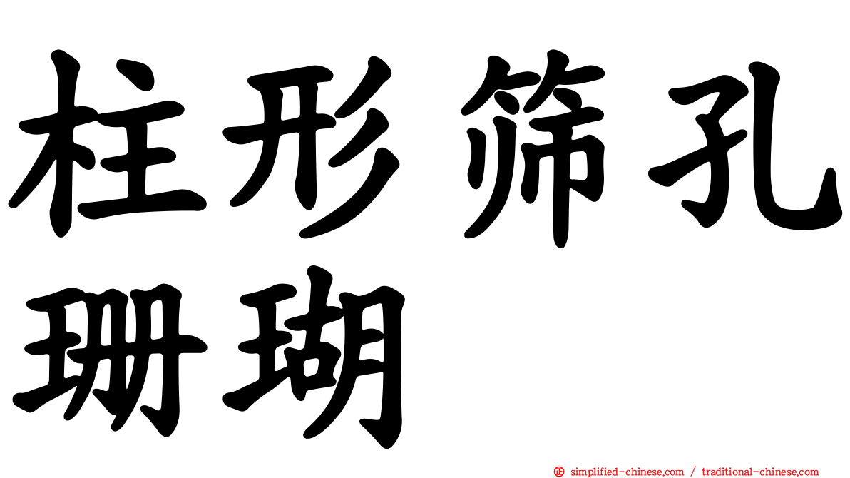 柱形筛孔珊瑚