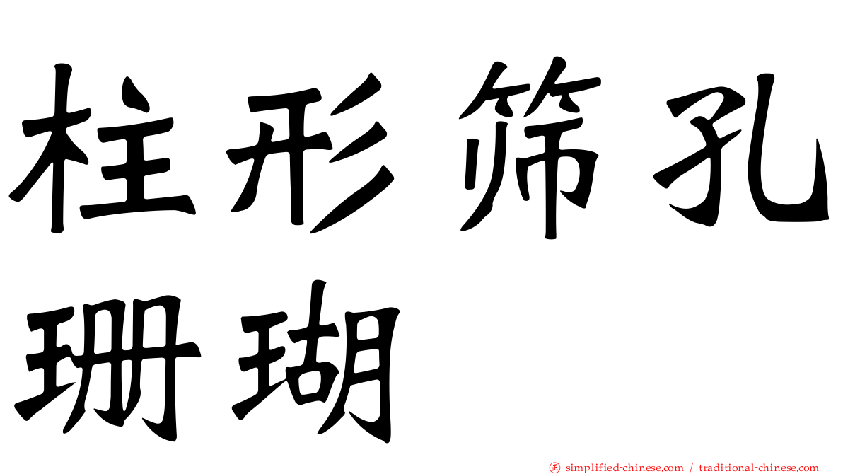 柱形筛孔珊瑚