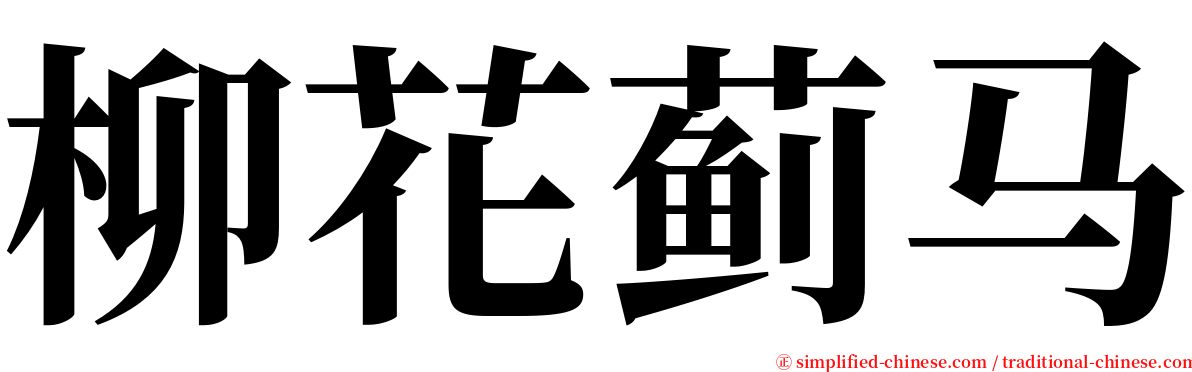 柳花蓟马 serif font