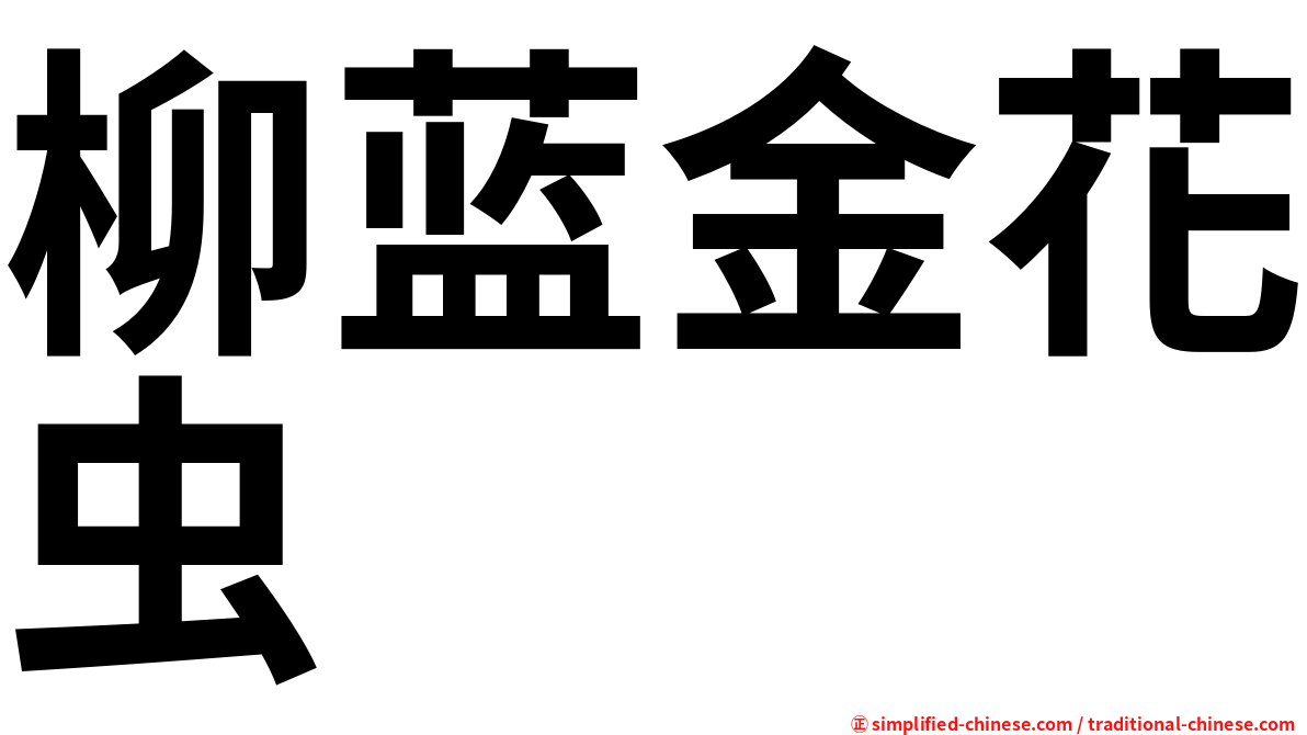 柳蓝金花虫