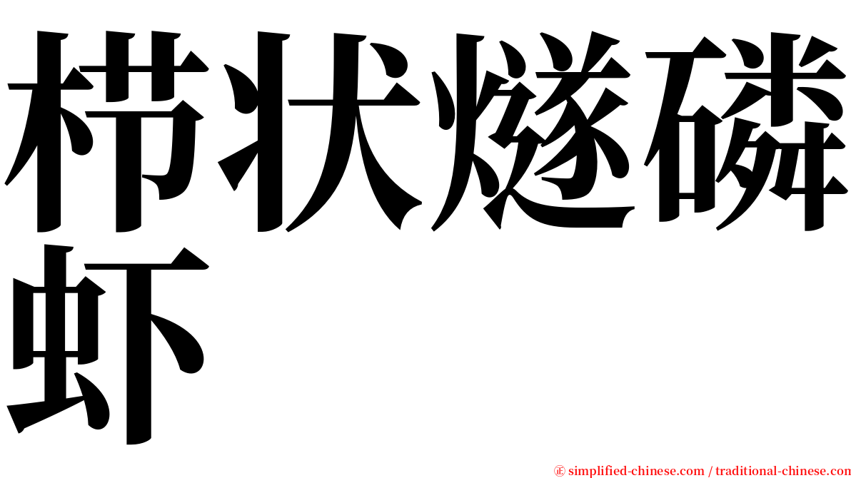 栉状燧磷虾 serif font