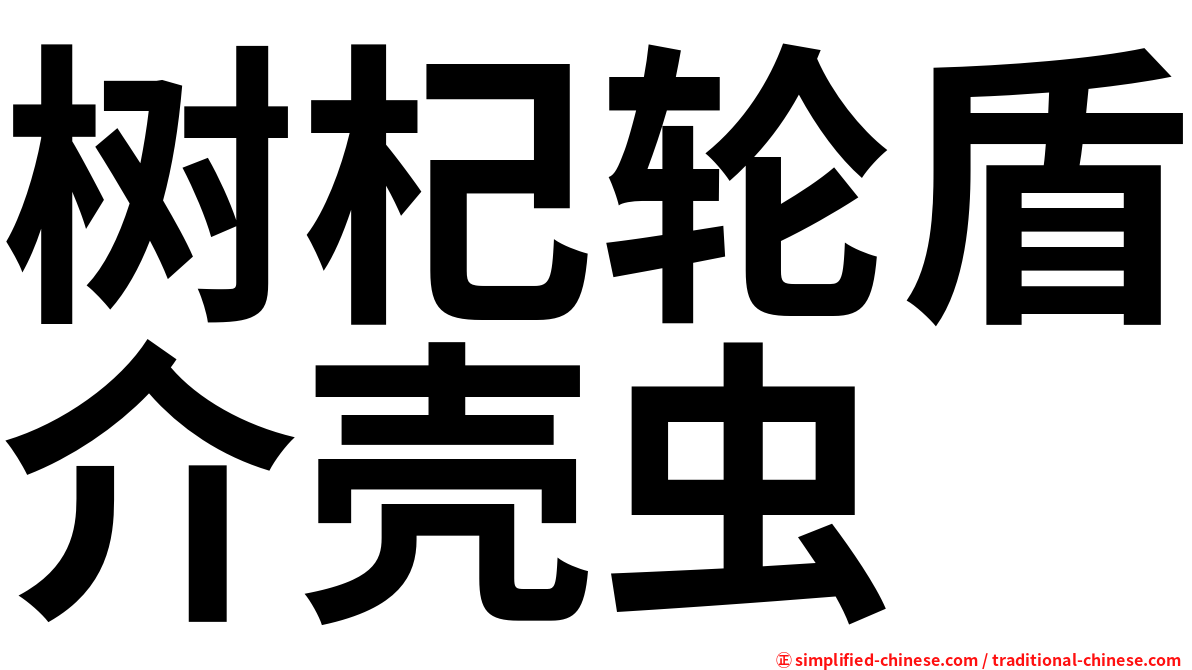 树杞轮盾介壳虫