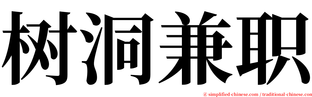 树洞兼职 serif font