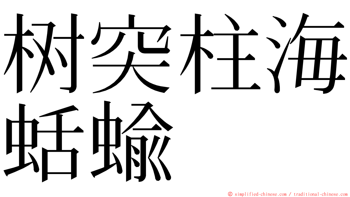 树突柱海蛞蝓 ming font