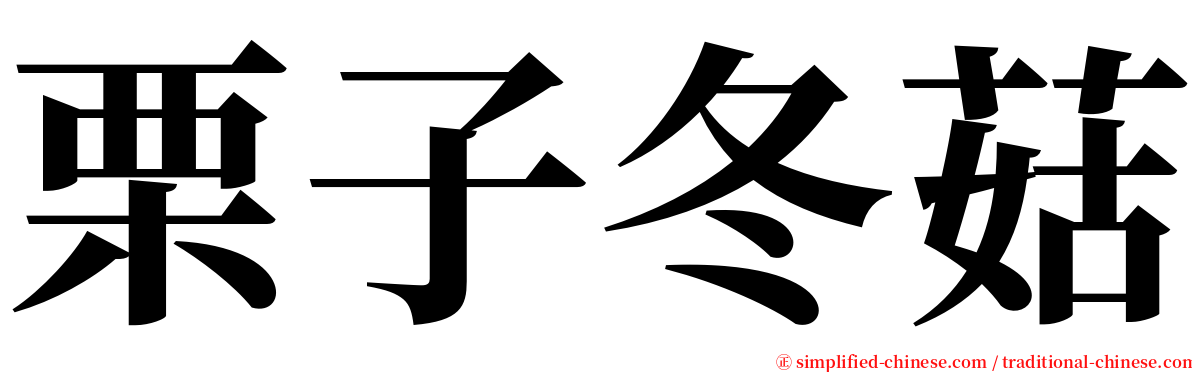 栗子冬菇 serif font