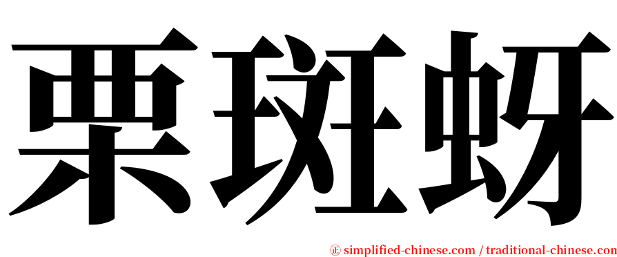 栗斑蚜 serif font