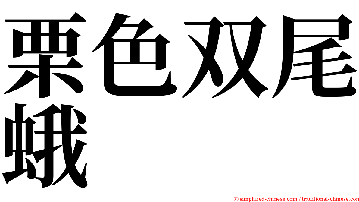 栗色双尾蛾 serif font