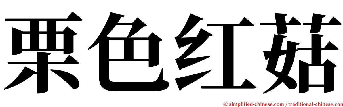 栗色红菇 serif font