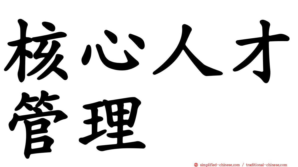 核心人才管理