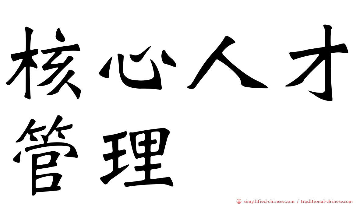 核心人才管理