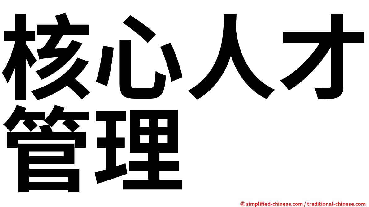 核心人才管理