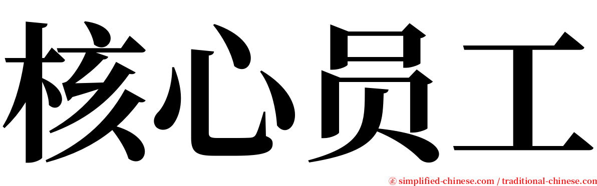核心员工 serif font