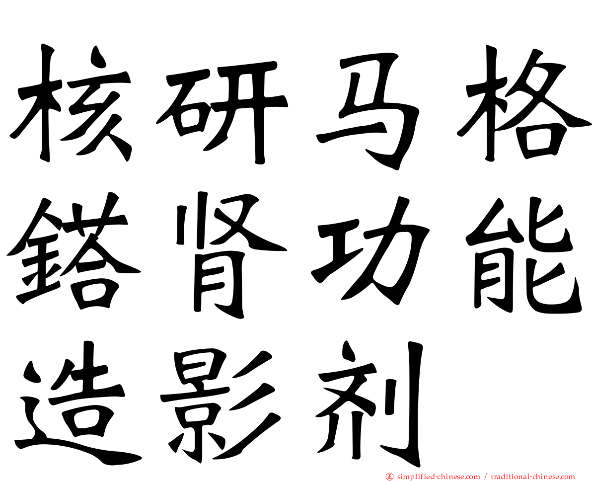 核研马格𨱏肾功能造影剂