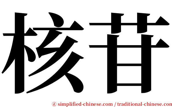 核苷 serif font