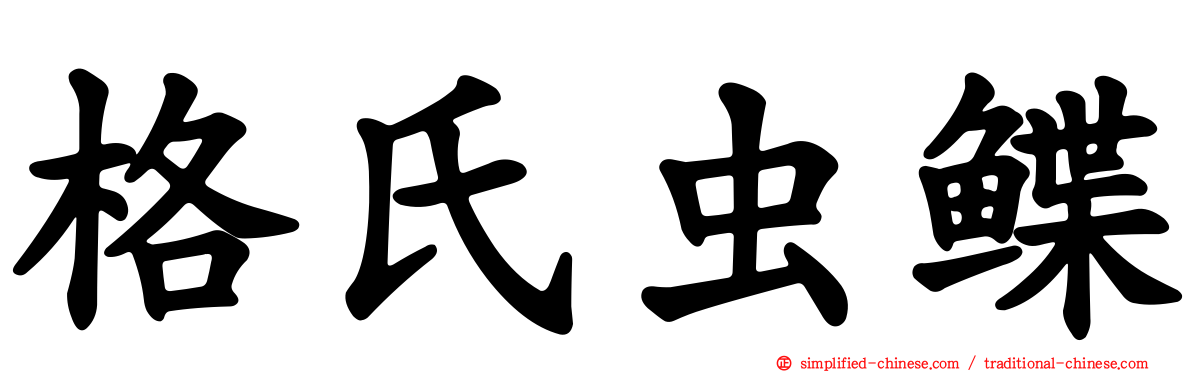 格氏虫鲽