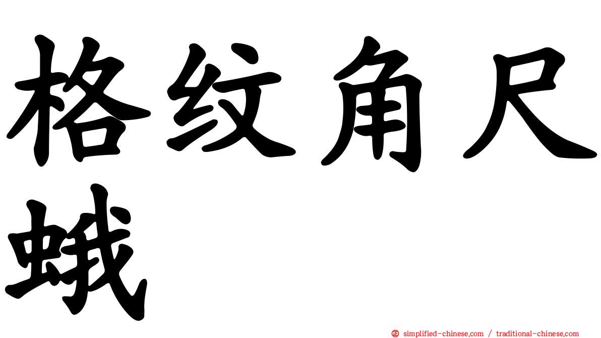 格纹角尺蛾