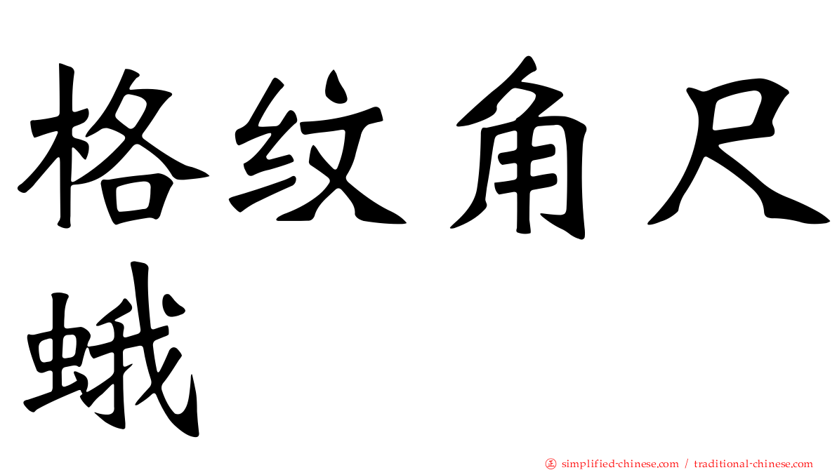 格纹角尺蛾