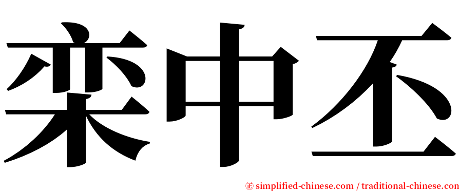 栾中丕 serif font