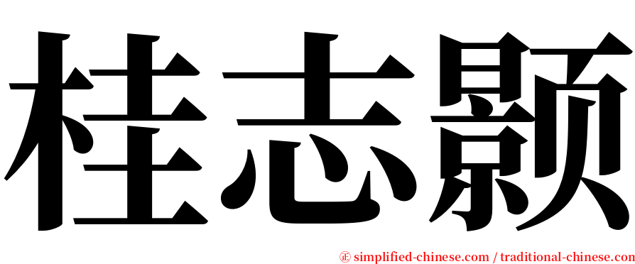 桂志颢 serif font