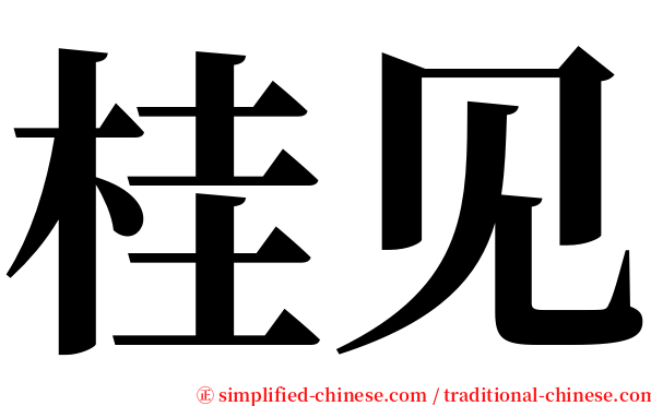 桂见 serif font