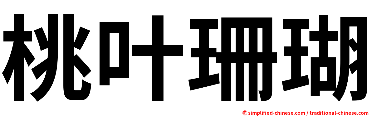 桃叶珊瑚