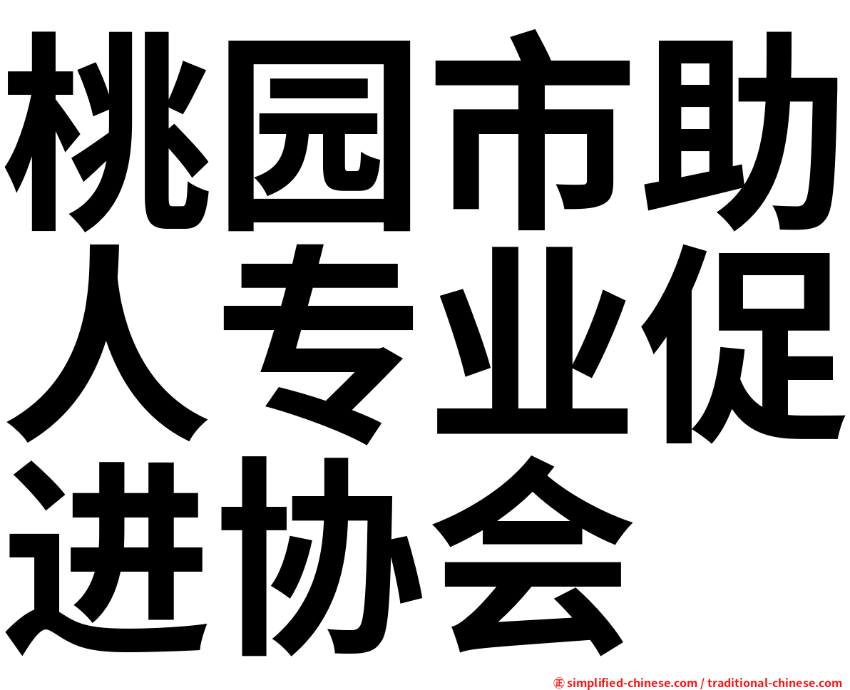 桃园市助人专业促进协会