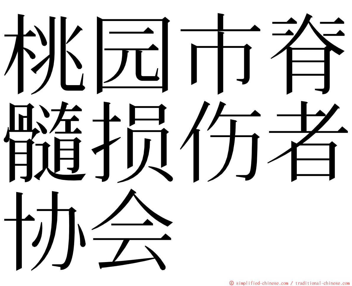 桃园市脊髓损伤者协会 ming font