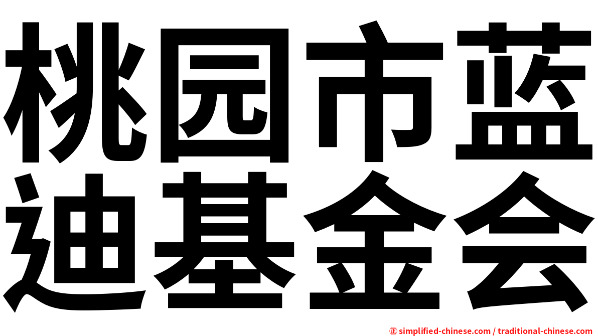 桃园市蓝迪基金会
