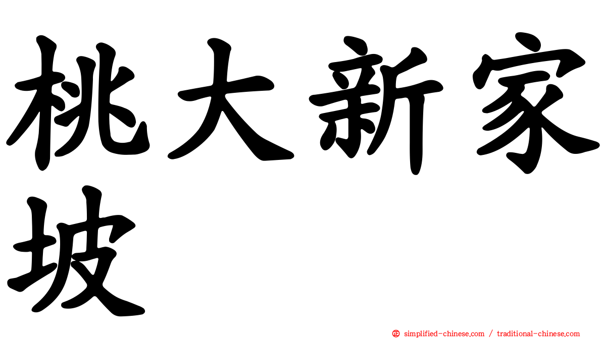 桃大新家坡
