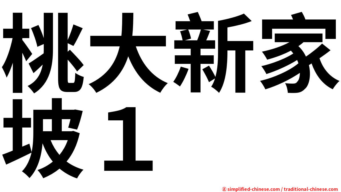桃大新家坡１