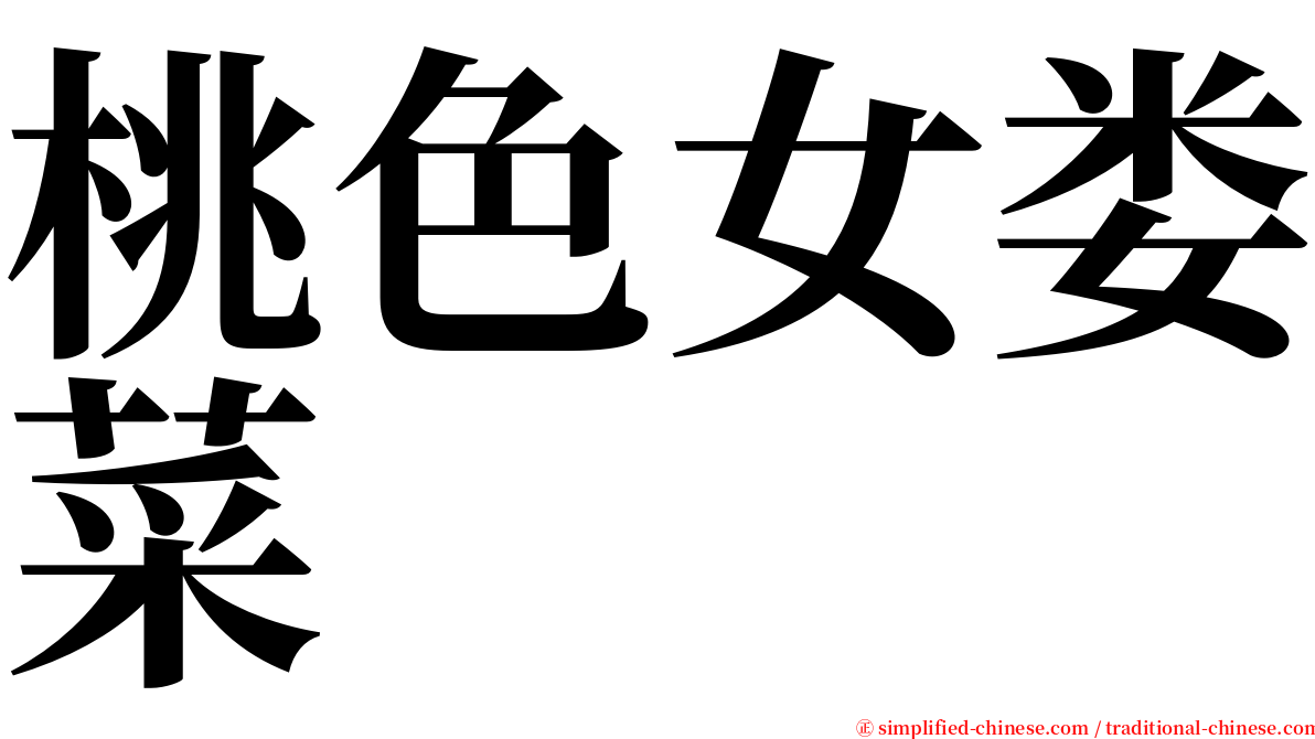 桃色女娄菜 serif font