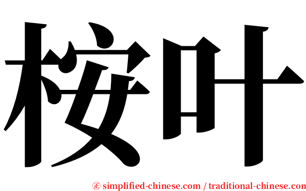桉叶 serif font
