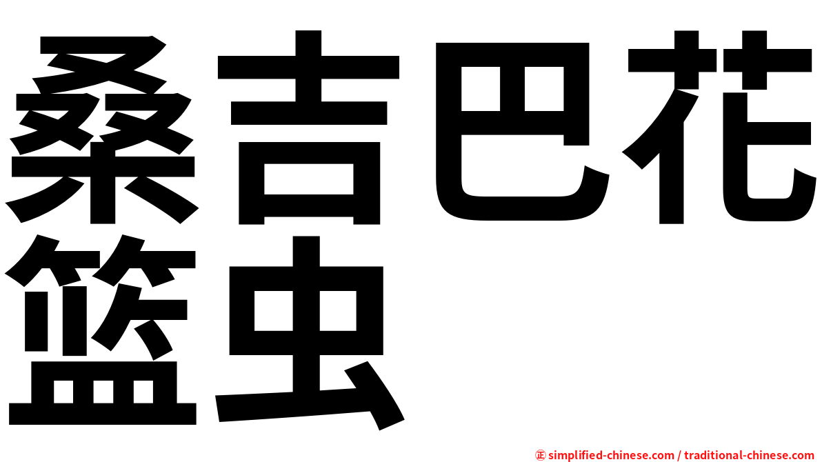 桑吉巴花篮虫
