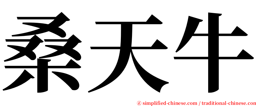 桑天牛 serif font