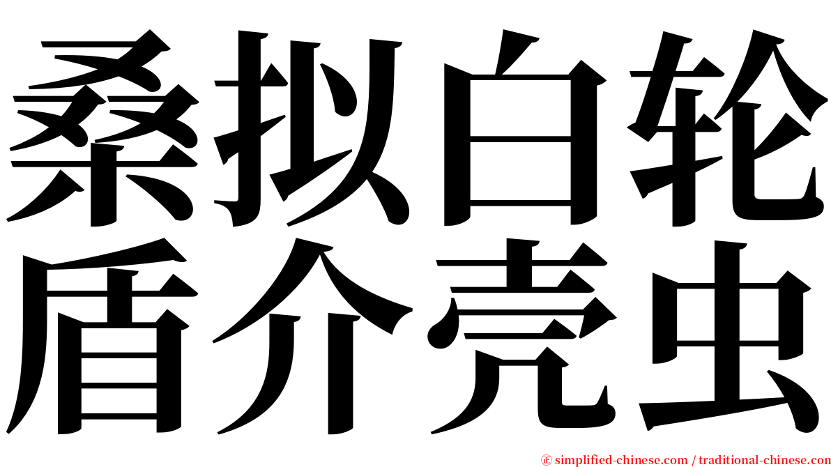桑拟白轮盾介壳虫 serif font